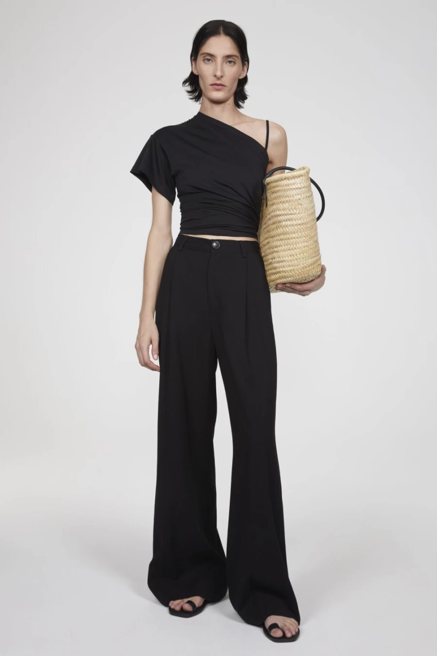 Rodebjer Addie Wide Leg Pants for Women in Black - High Waisted Comfortable Trousers