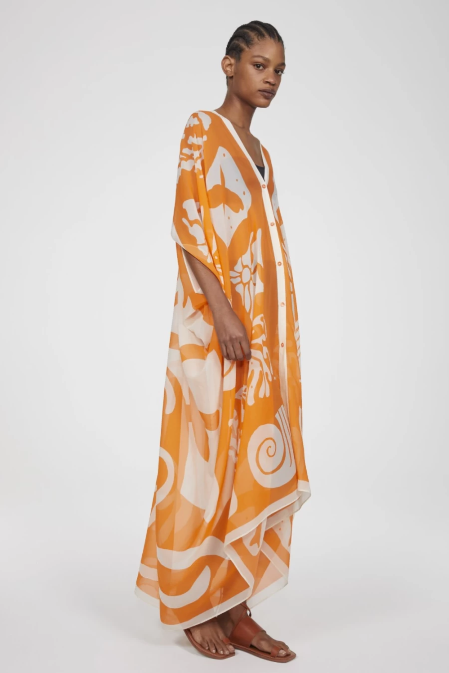 Rodebjer Women's Agave Youthquake Caftan in Orange Haze - Boho Chic Beach Dress