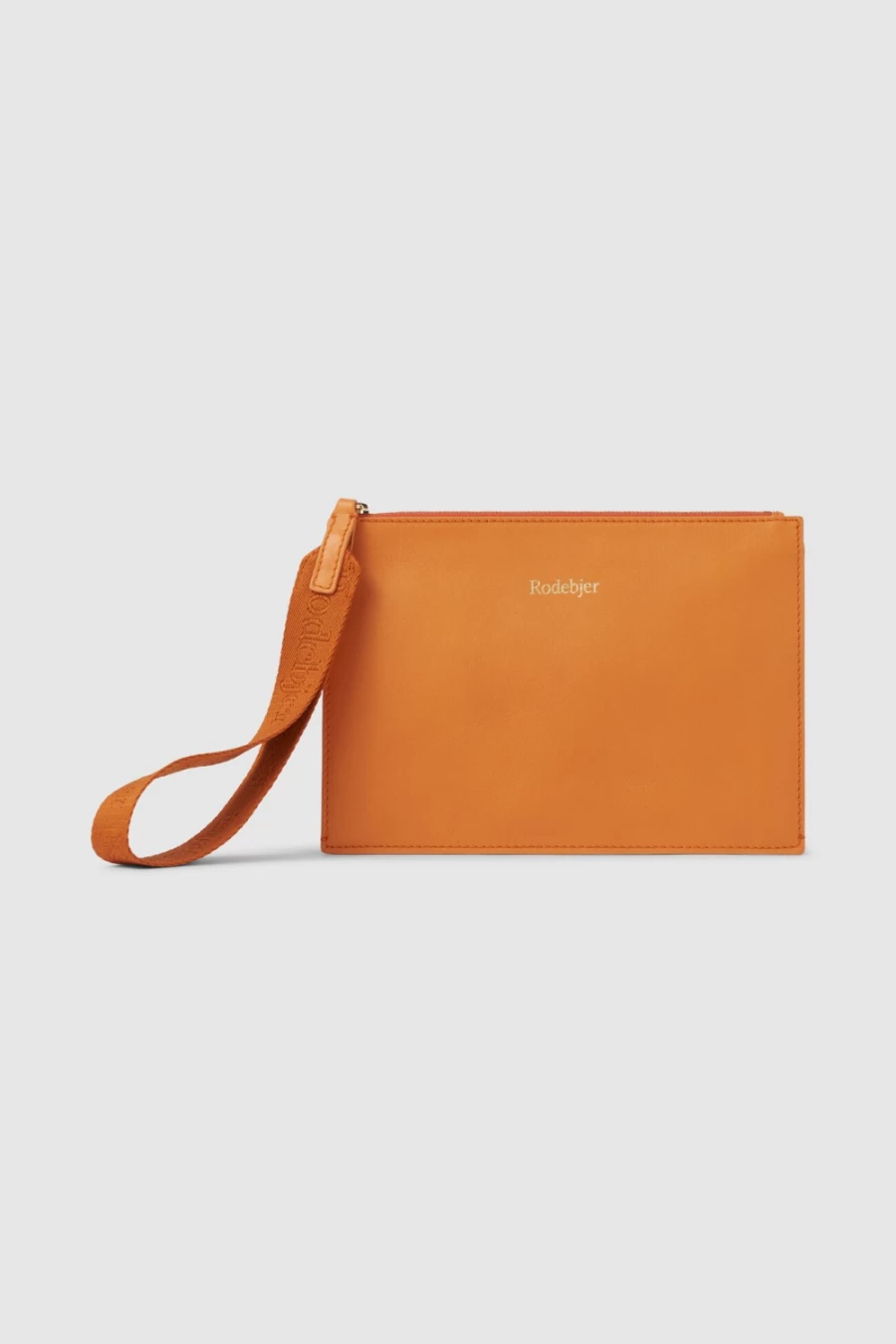 Rodebjer Orange Nikko Mini Zip Pouch for Women - Stylish & Compact Essentials Bag