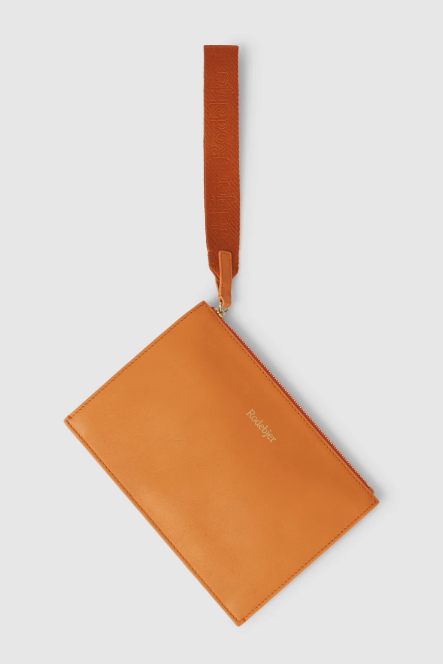 Rodebjer Orange Nikko Mini Zip Pouch for Women - Stylish & Compact Essentials Bag
