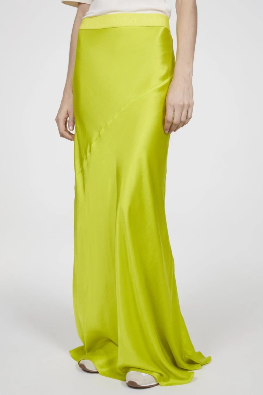 Rodebjer Women's Lime Flared Skirt - Lorena A-Line Midi Skirt