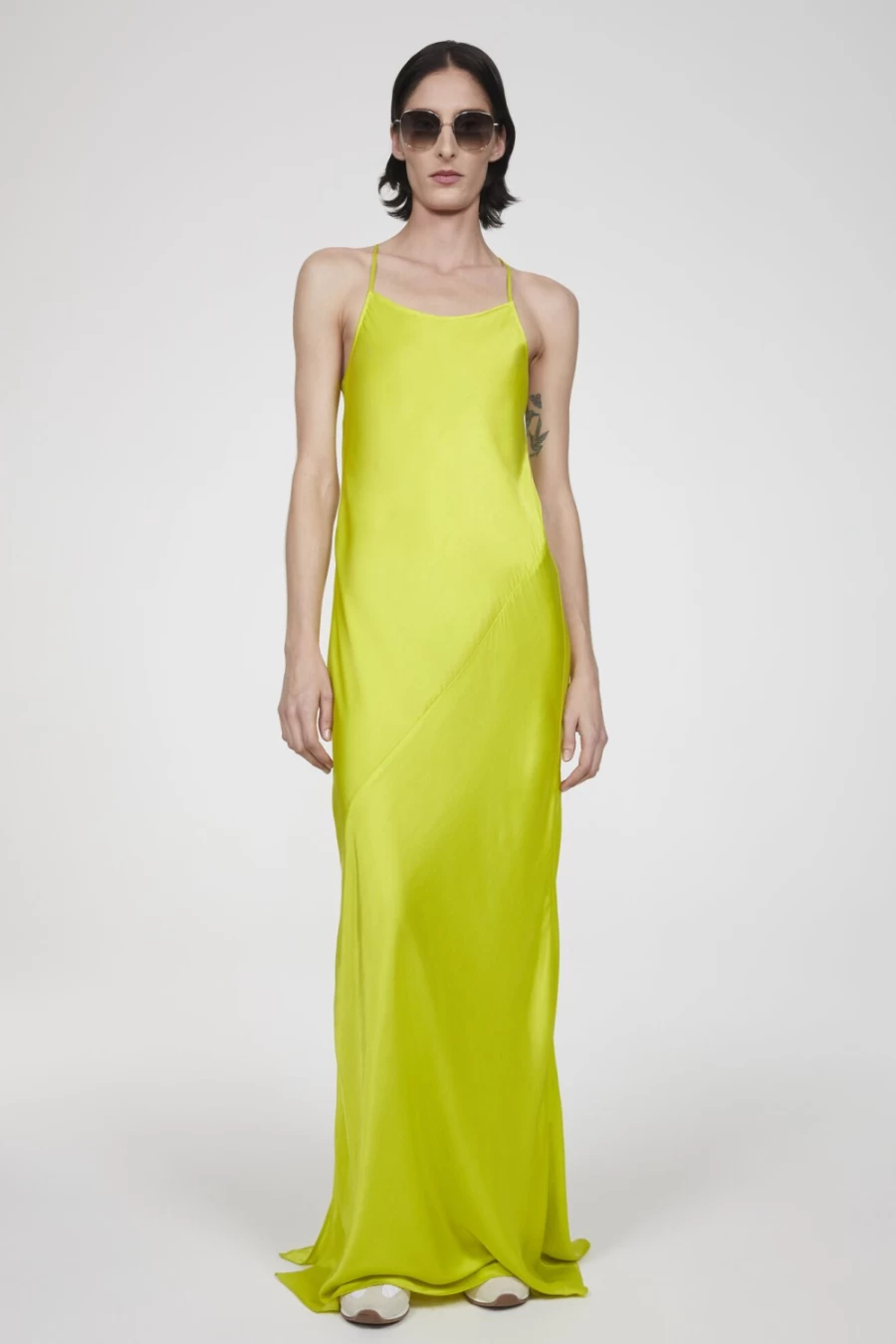 Rodebjer Women's Lime Green Serena Strap Dress - Elegant Summer Dress