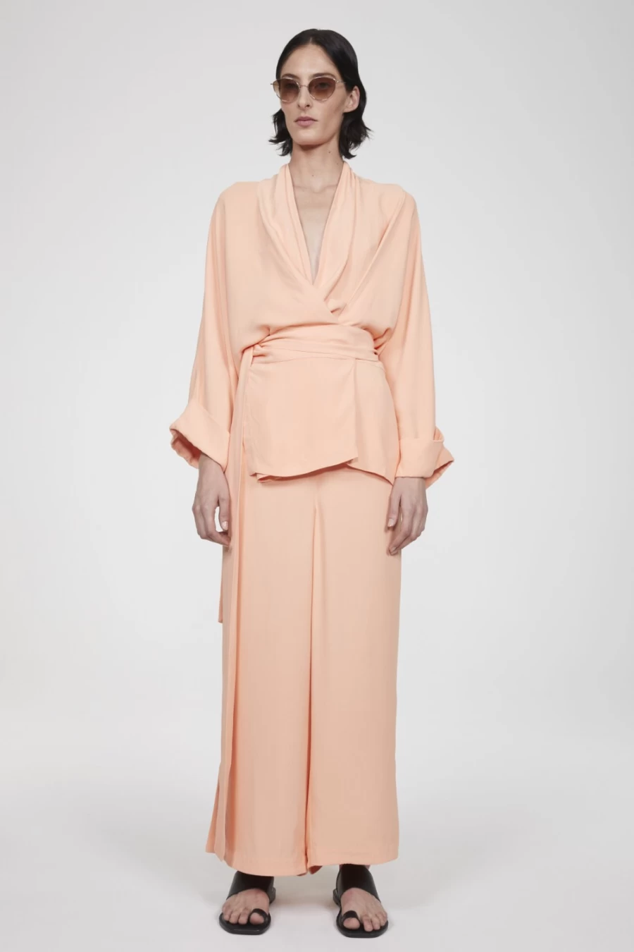 Rodebjer Women's Sigrid Twill Pants in Peach Perfect - Comfortable & Stylish Casual Trousers
