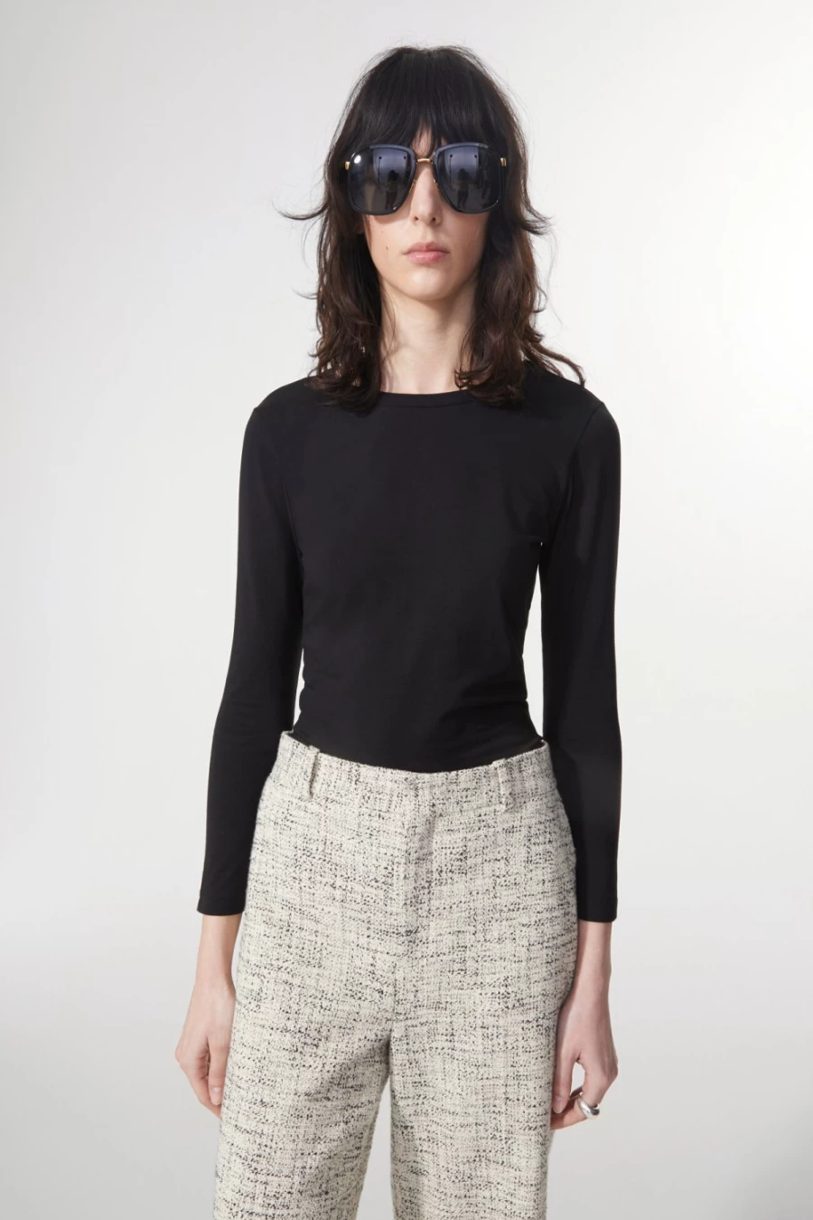 Rodebjer Women's Black Petunia Fitted Top