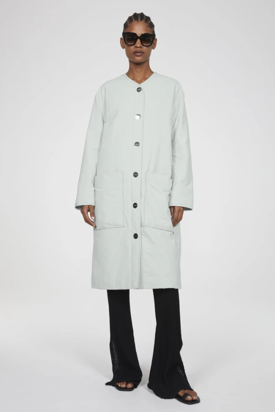 "Rodebjer Women's Indie Coat in Ocean Mint – Stylish Trench Coat for Women"