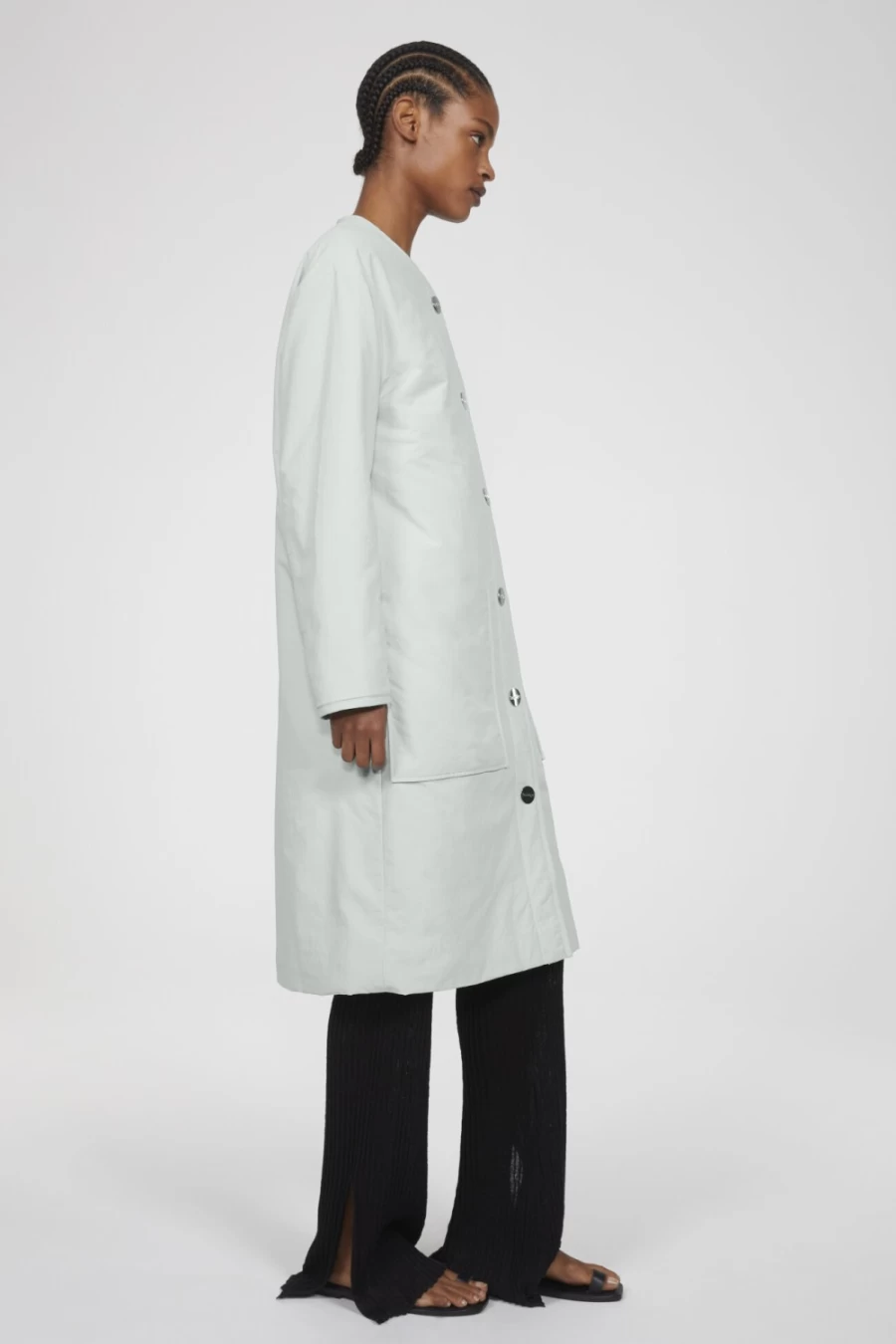 "Rodebjer Women's Indie Coat in Ocean Mint – Stylish Trench Coat for Women"