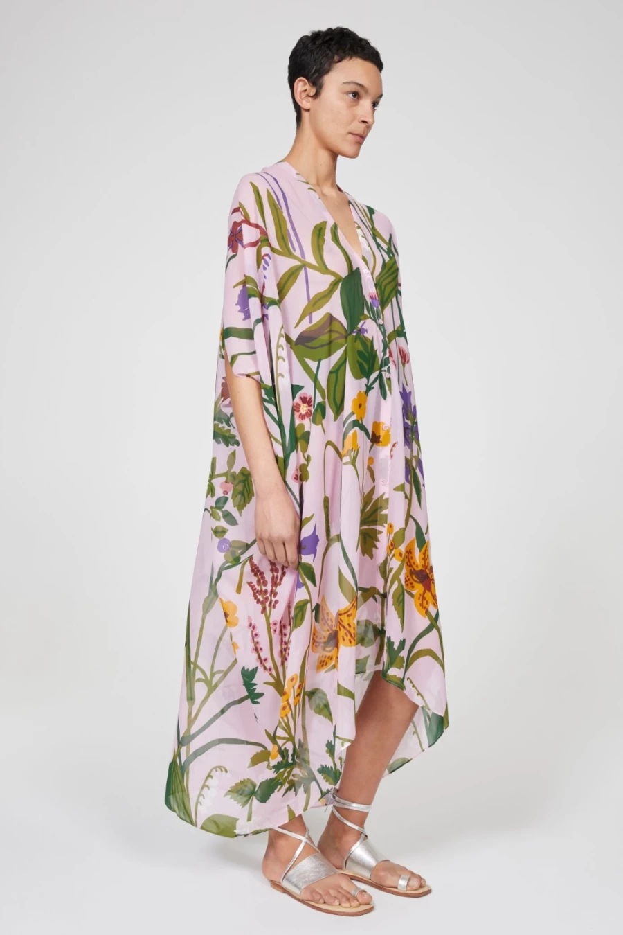 Rodebjer Women's Lilac Agave Print Caftan Dress