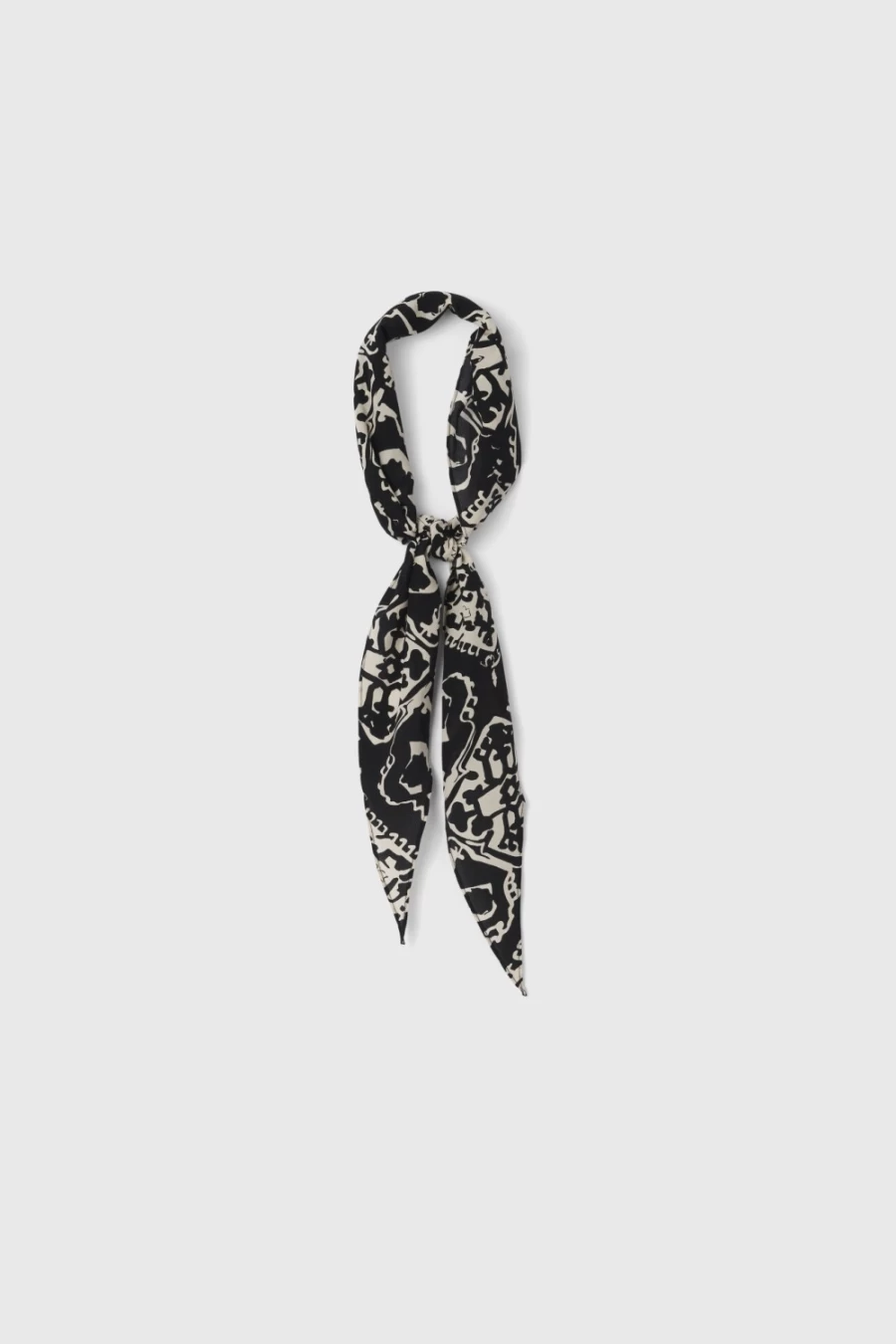 Rodebjer Rihad Losange Scarf for Women - Black & White Checkered Pattern
