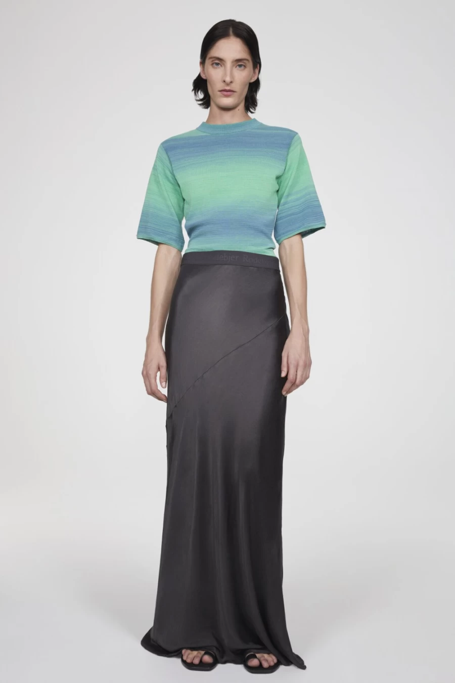 Rodebjer Women's Concrete Flared Skirt - Lorena Mid-Length Elegant Design