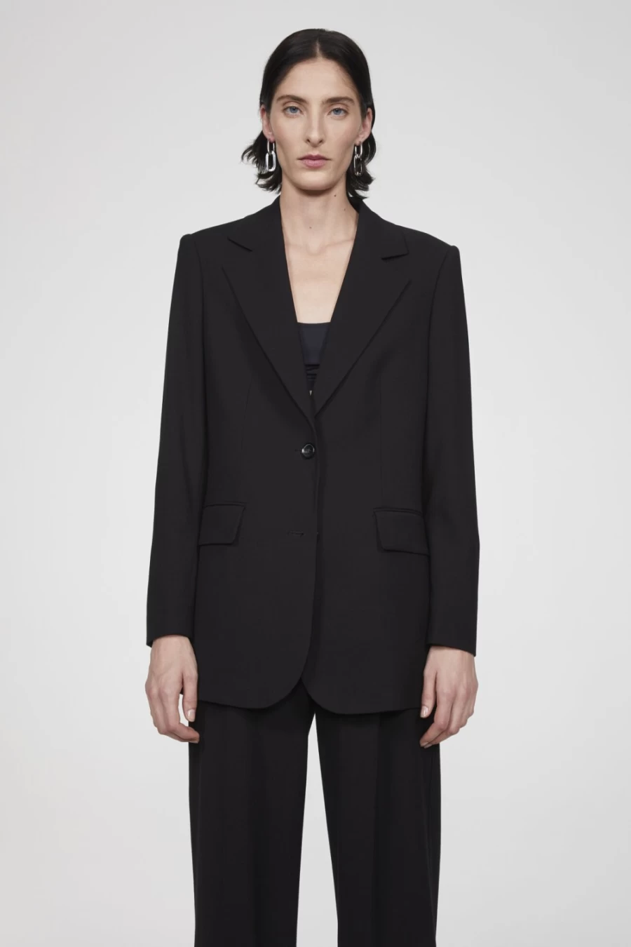 Rodebjer Women's Black Viola Oversized Blazer Coat