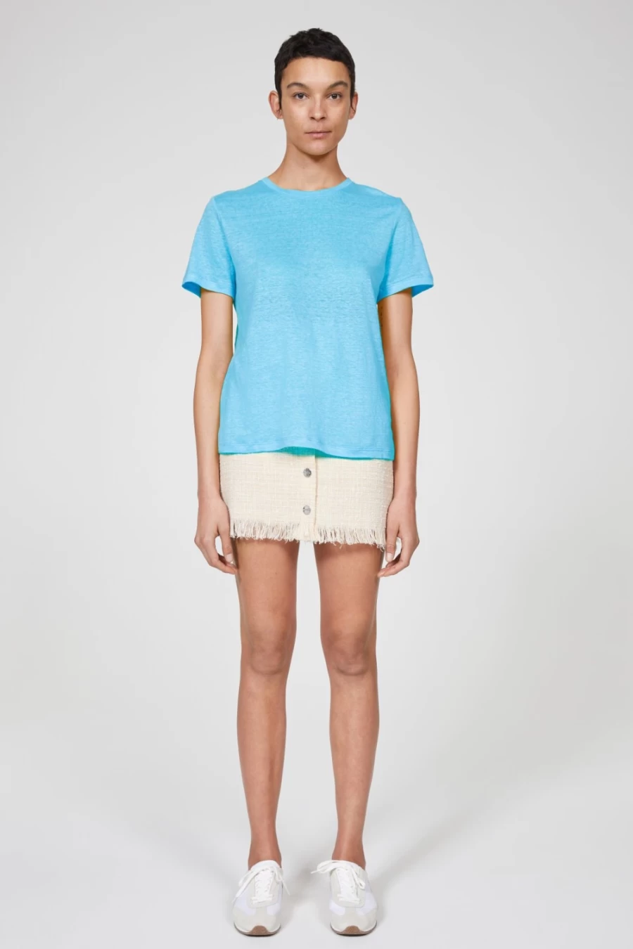 Rodebjer Women's Tropic Blue Ninja Linen T-Shirt - Breathable Summer Top