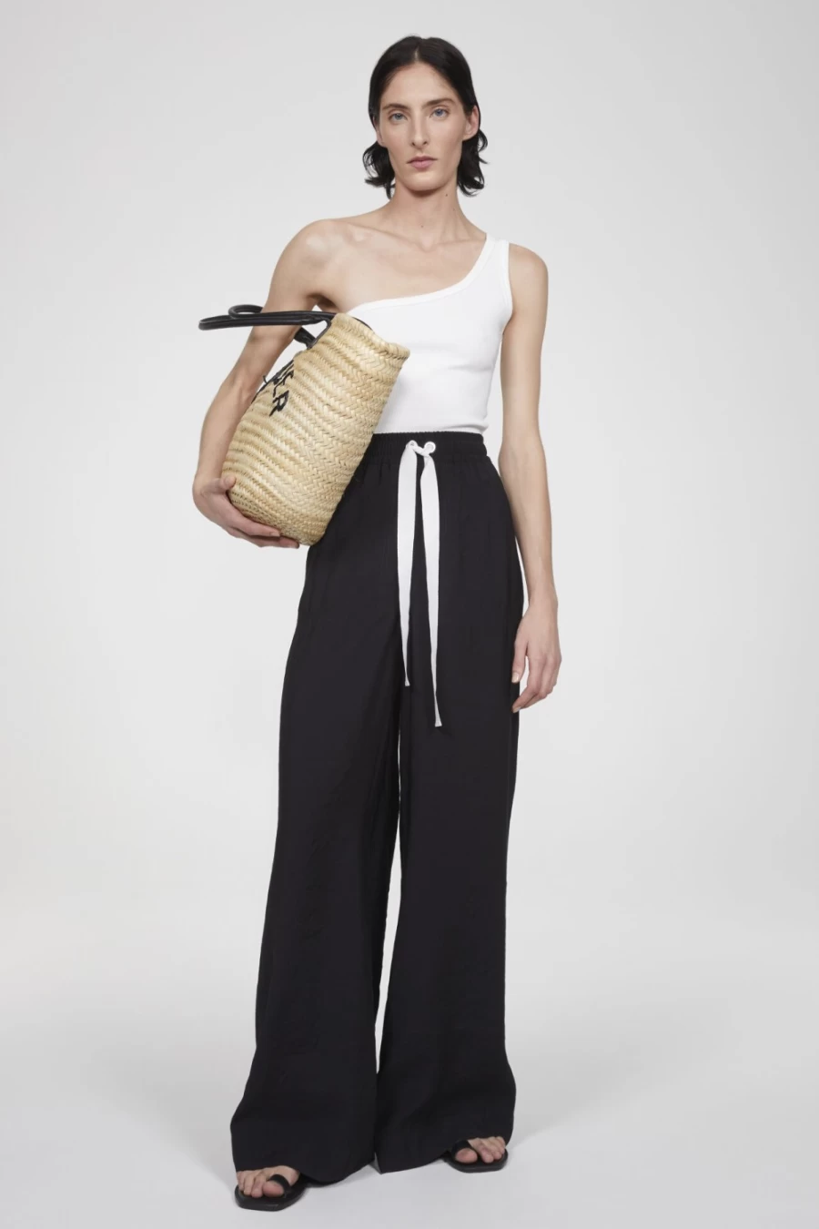 Rodebjer Women's Black Air Wide Pants - Stylish Comfort for Everyday Wear