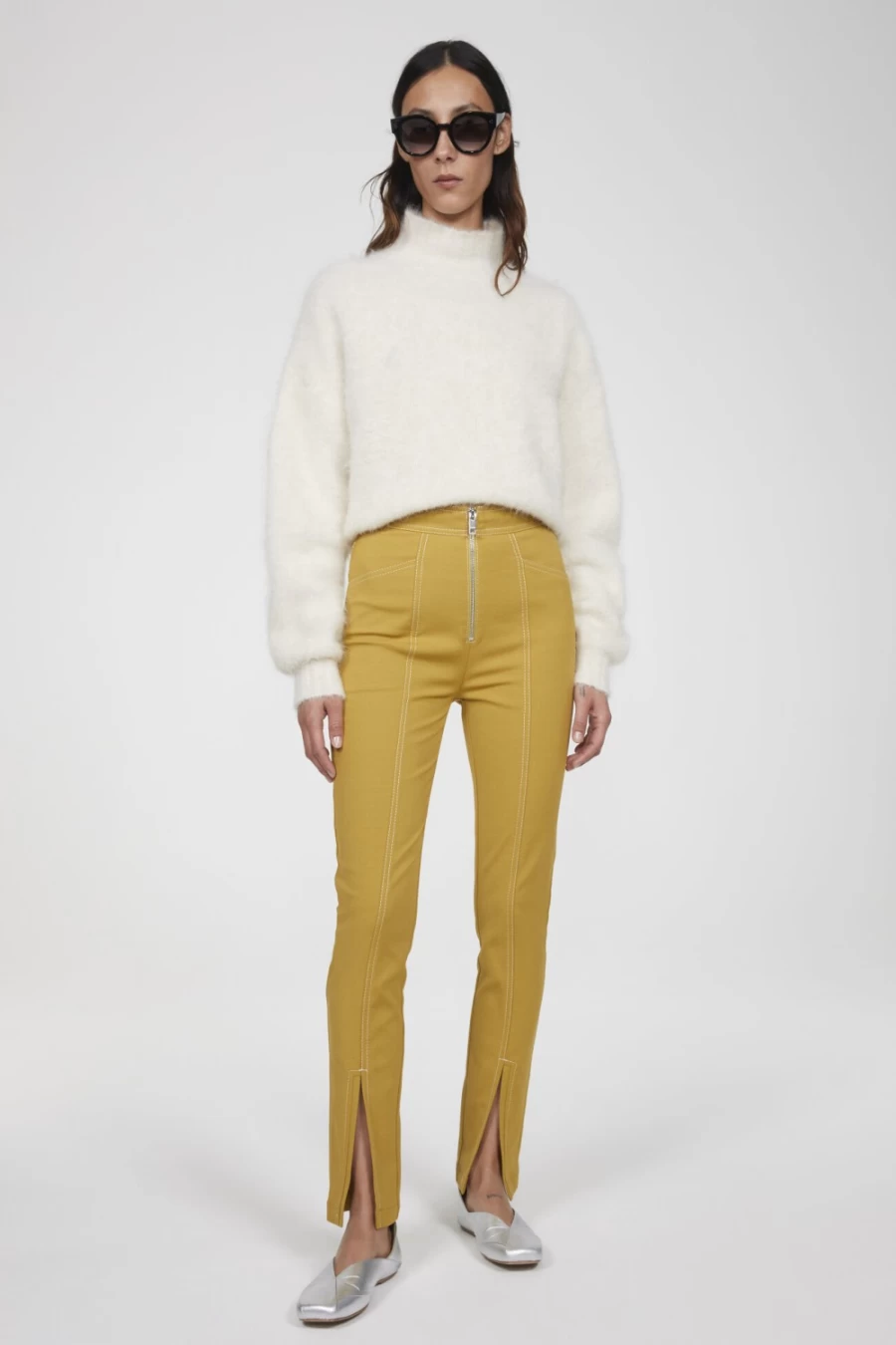 Rodebjer Women's Off White Falala Knitted Turtleneck Sweater