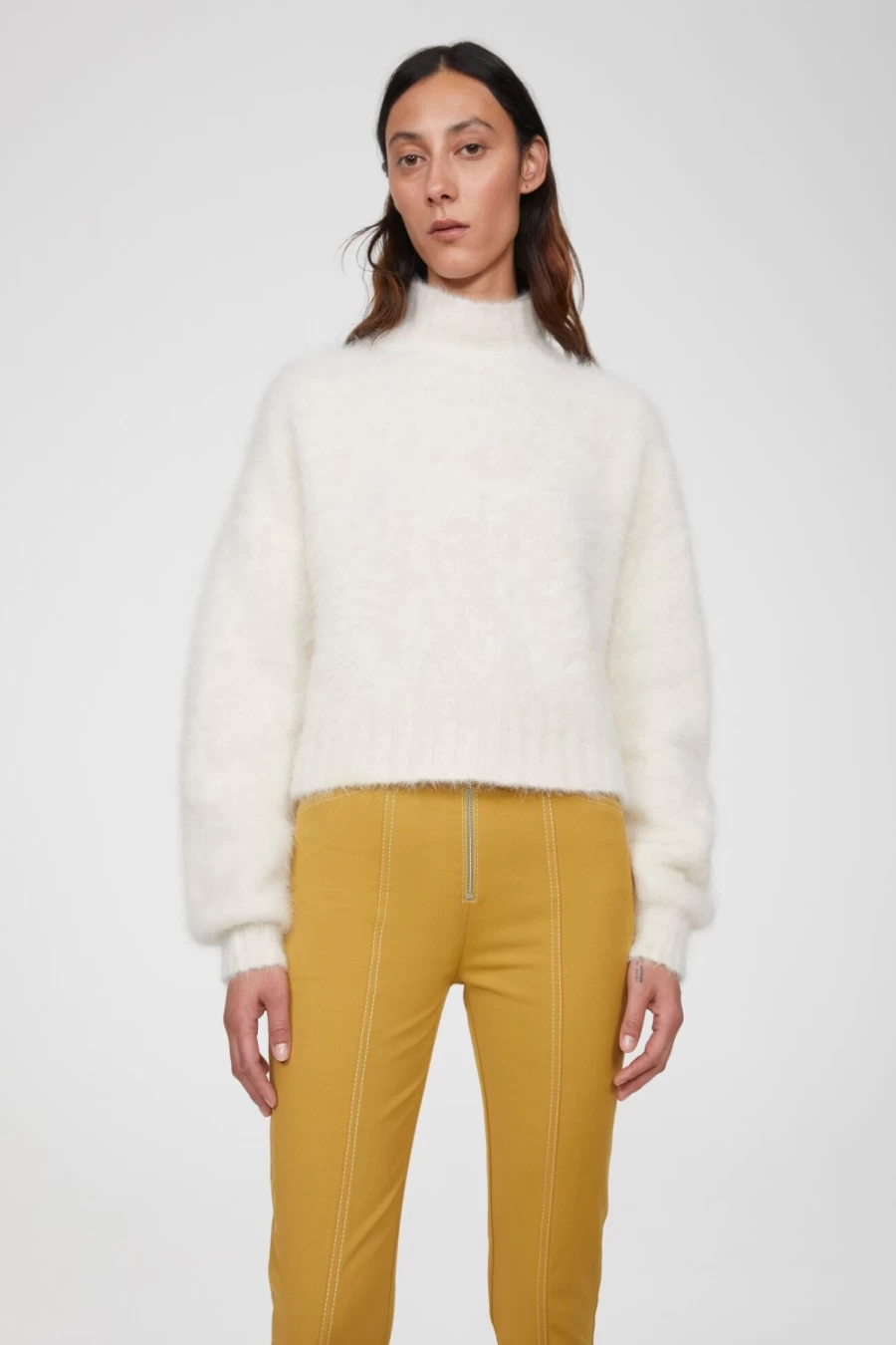 Rodebjer Women's Off White Falala Knitted Turtleneck Sweater