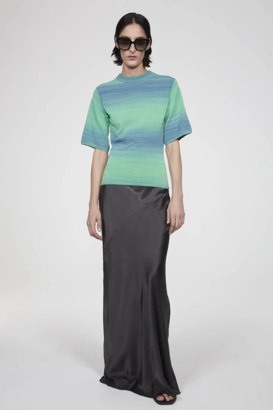 Rodebjer Women's Green Tonic Modulo Knitted T-Shirt – Soft Casual Top