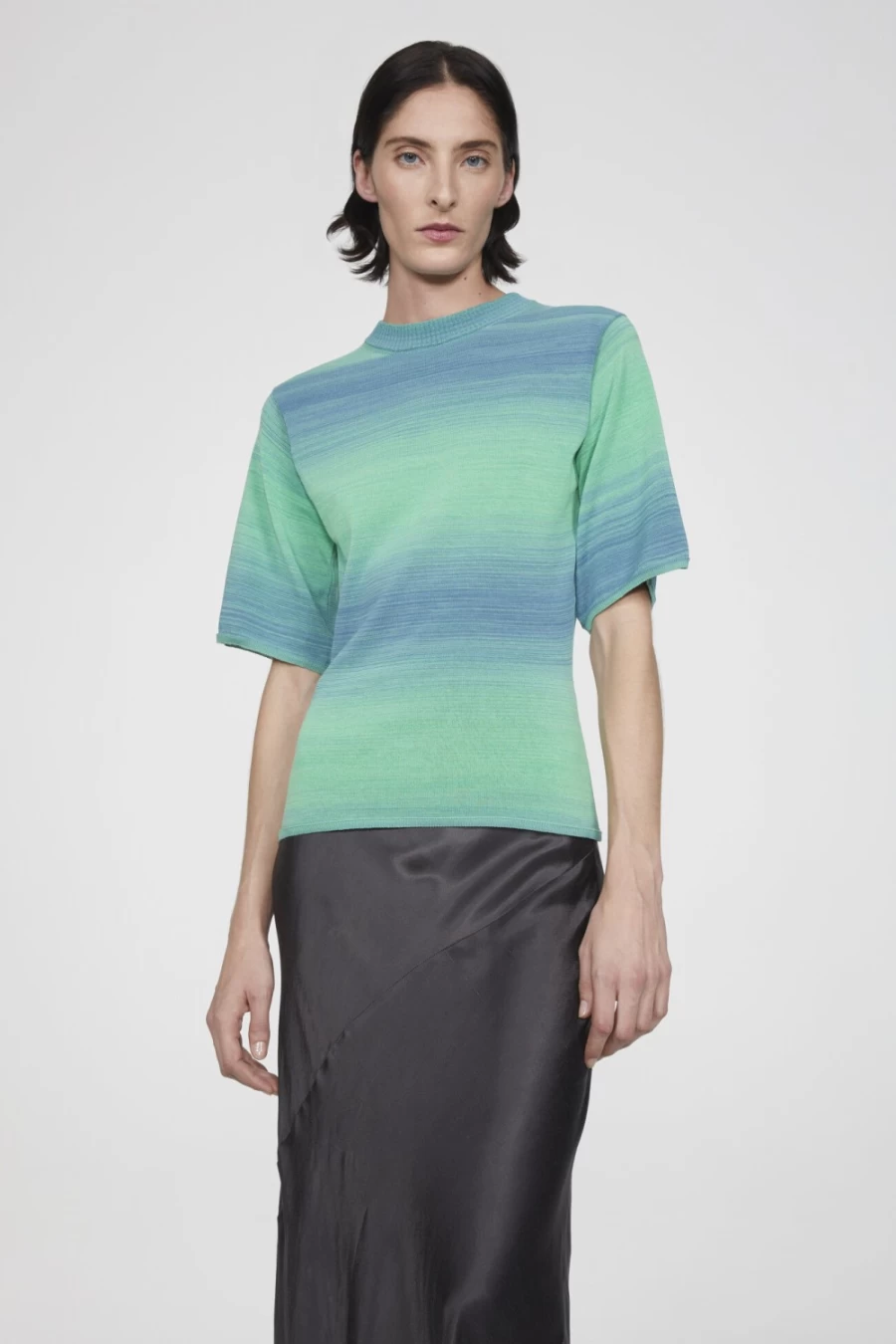 Rodebjer Women's Green Tonic Modulo Knitted T-Shirt – Soft Casual Top