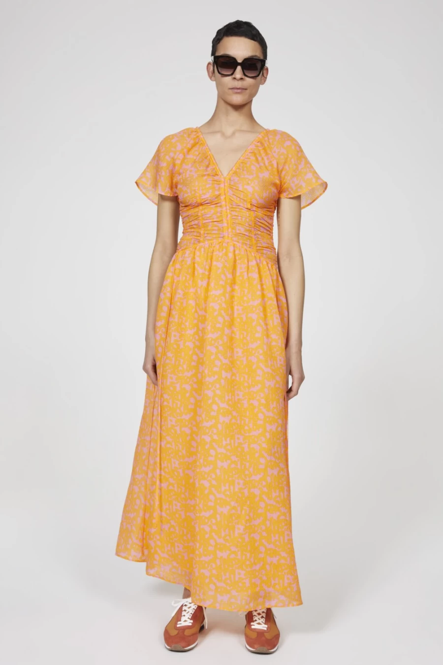 Rodebjer Women's Mercurius Dress in Orange Haze - Elegant Casual Wear