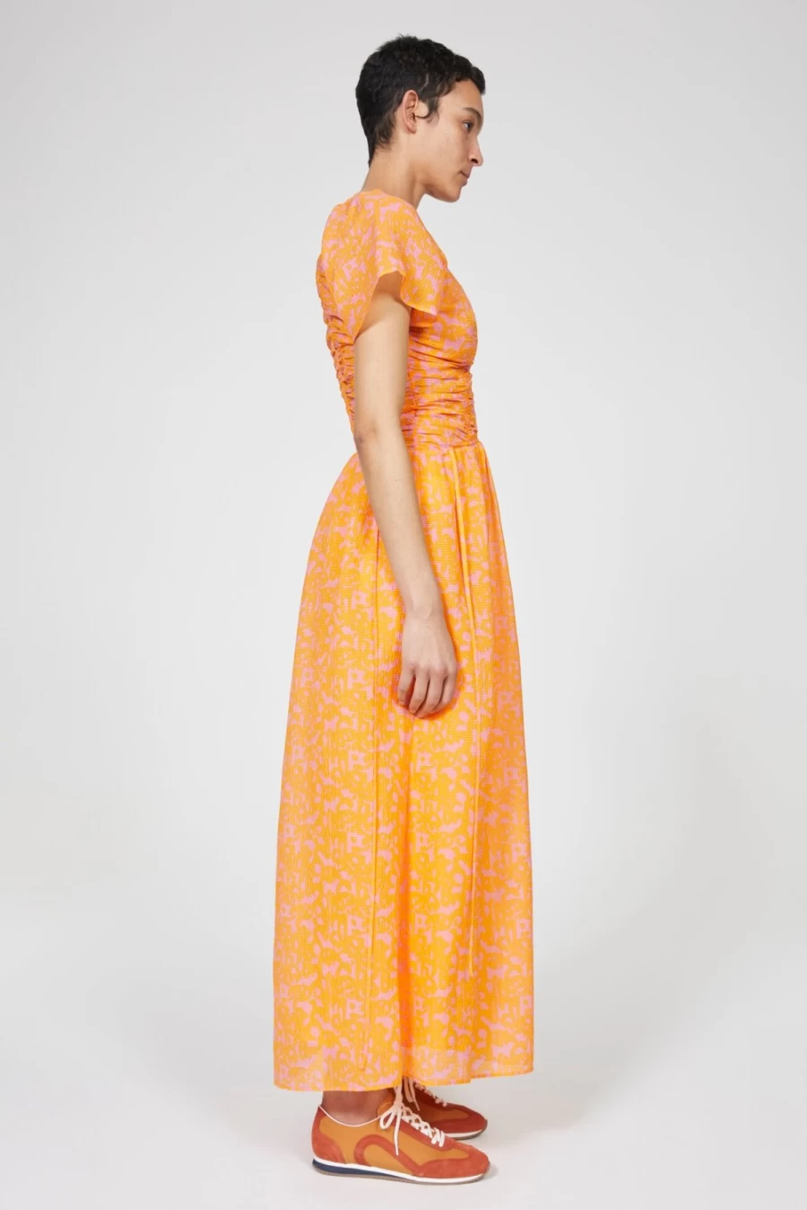 Rodebjer Women's Mercurius Dress in Orange Haze - Elegant Casual Wear