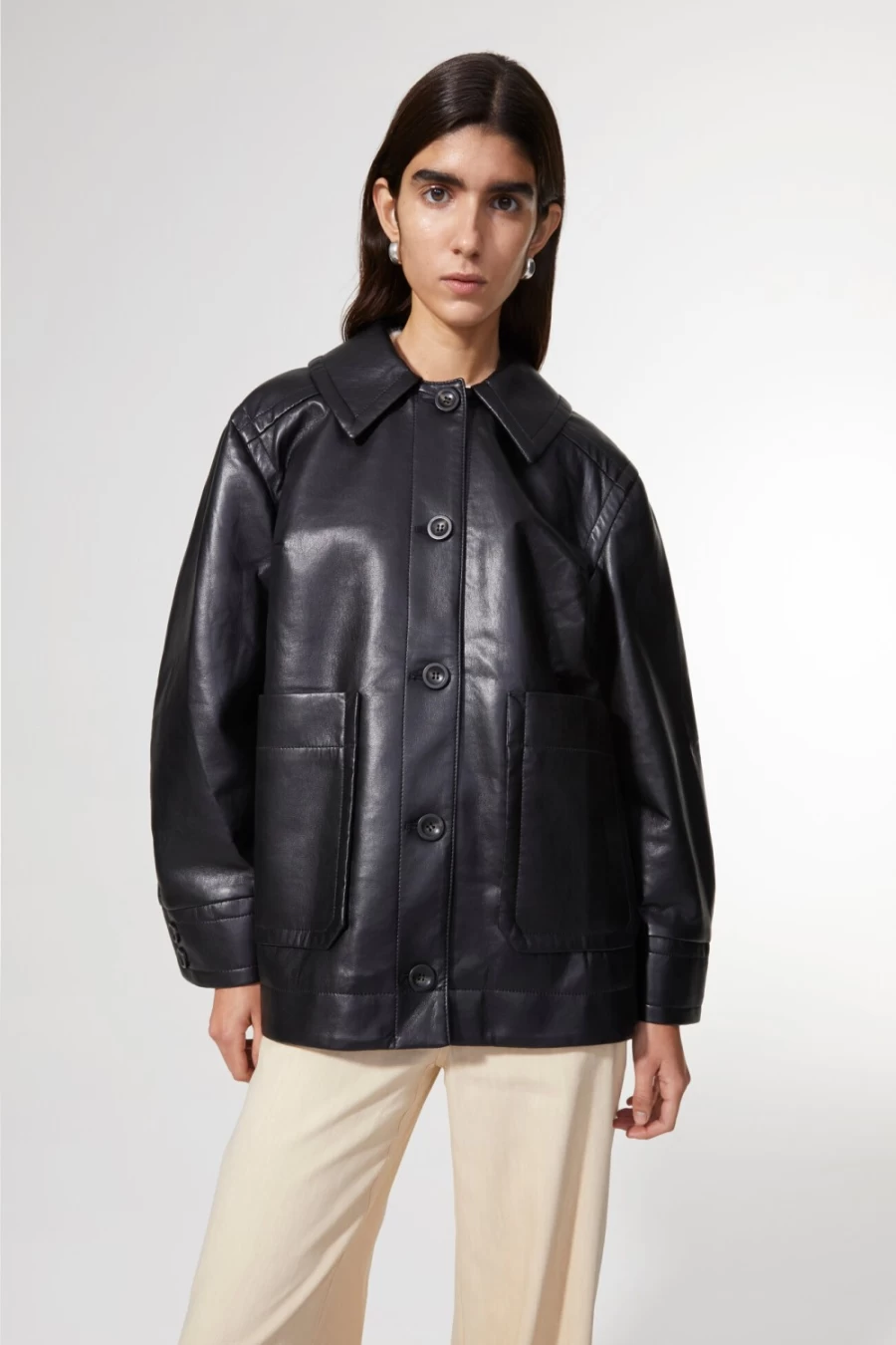 Rodebjer Women's Black Angelica Leather Jacket