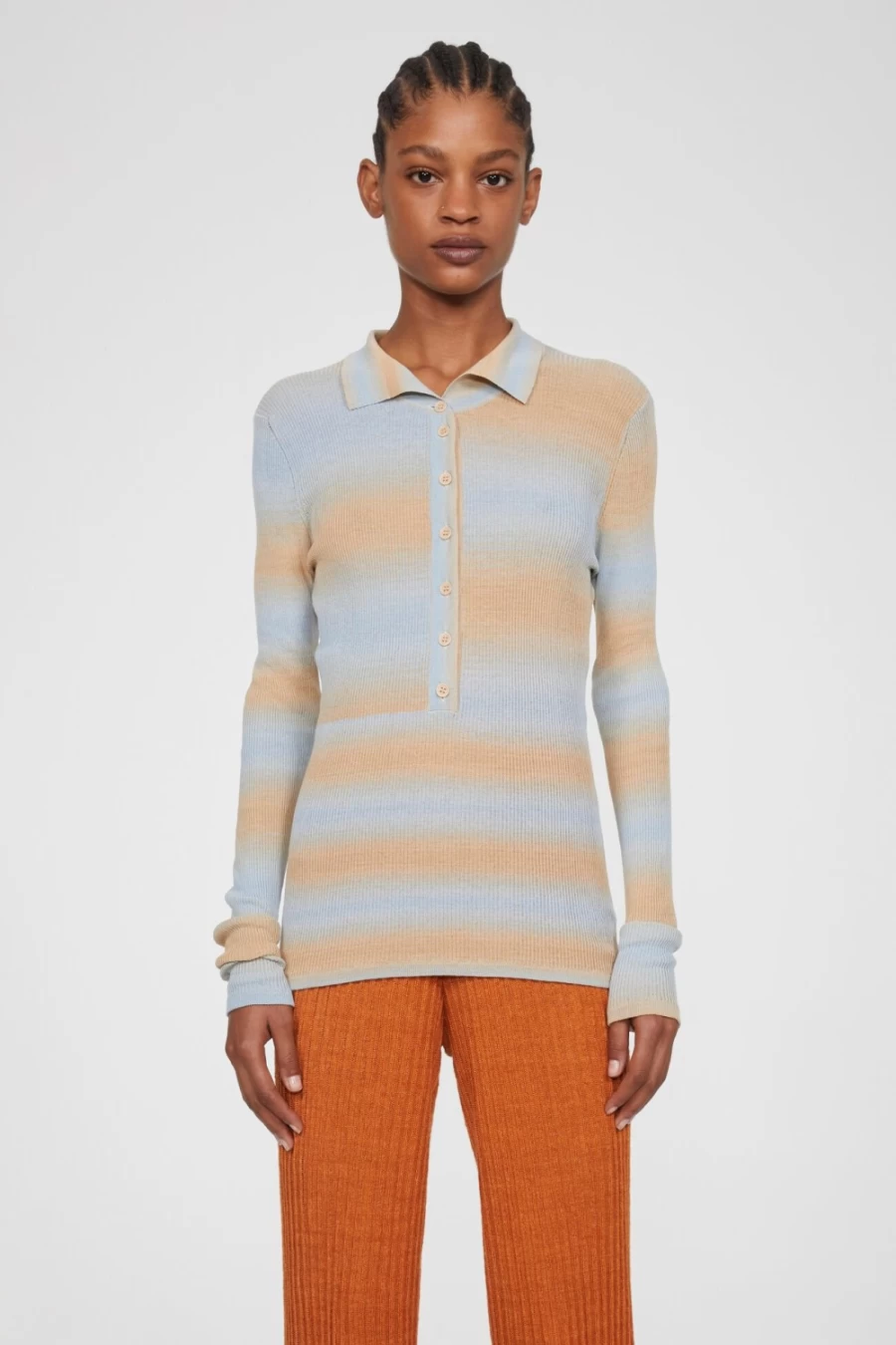 Rodebjer Women's Ocean Mint Camilla Knitted Shirt - Elegant Casual Top