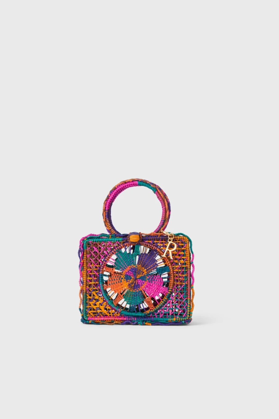 Rodebjer Women's Multi Color Palm Woven Bag - Stylish Handmade Beach Tote