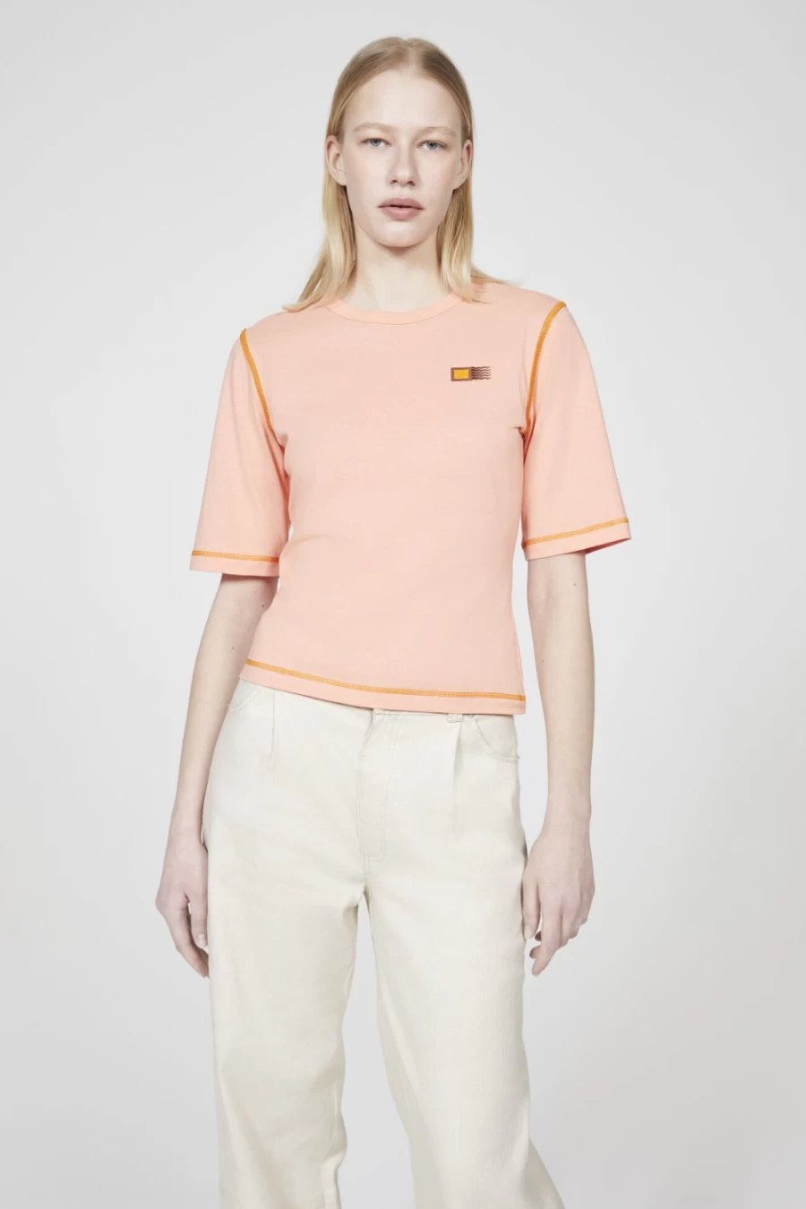 Rodebjer Women's Peach Perfect Parma Cotton T-Shirt | Soft Comfortable Casual Top