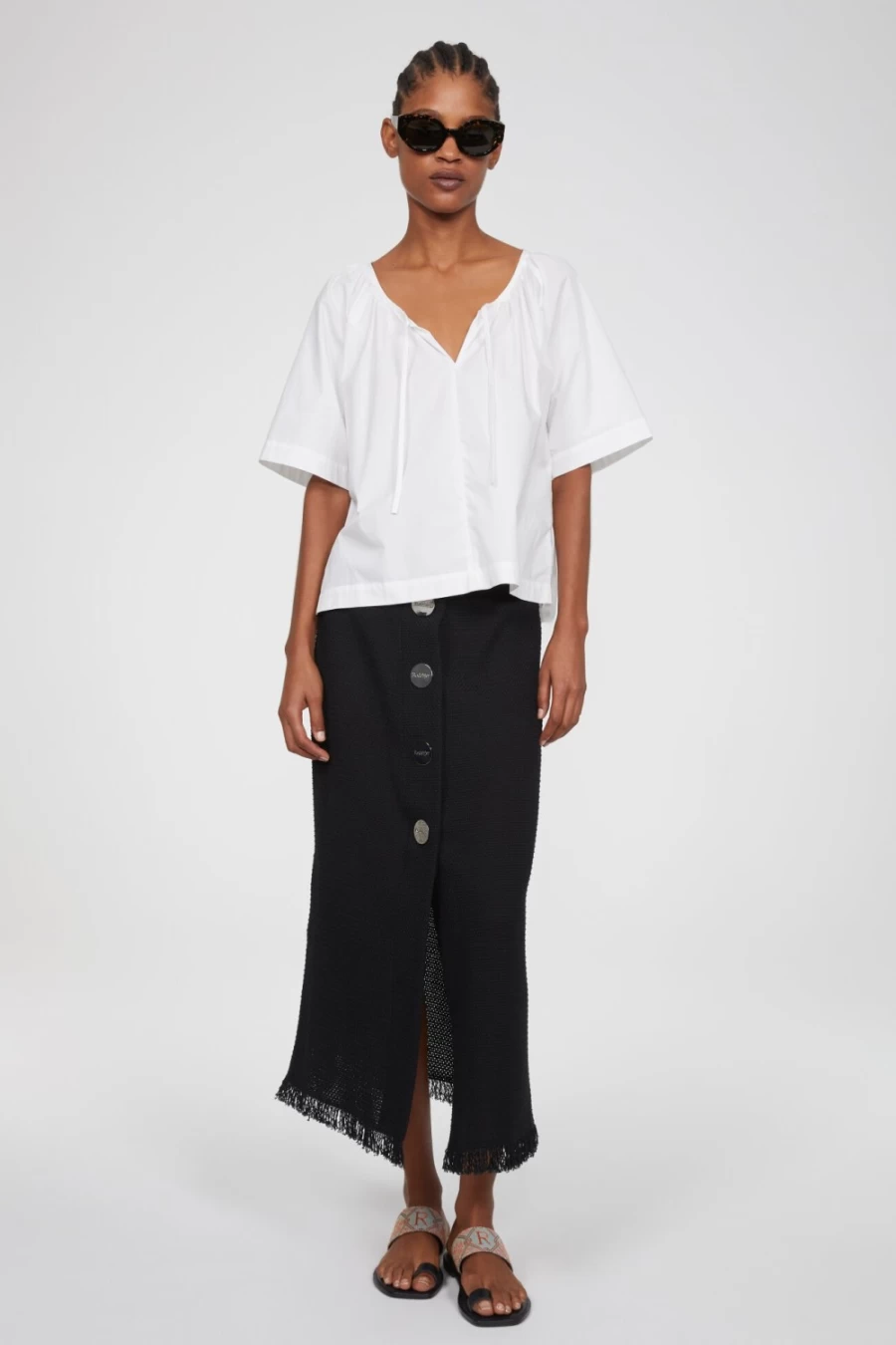 Rodebjer Women's Crisp White Ciao Cotton Blouse - Elegant Feminine Top