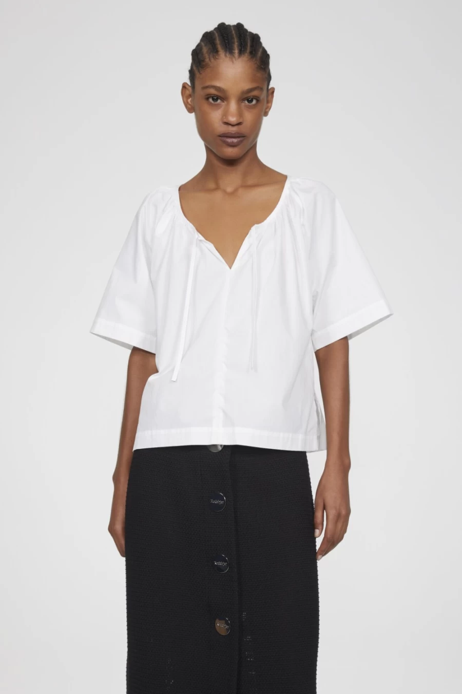 Rodebjer Women's Crisp White Ciao Cotton Blouse - Elegant Feminine Top