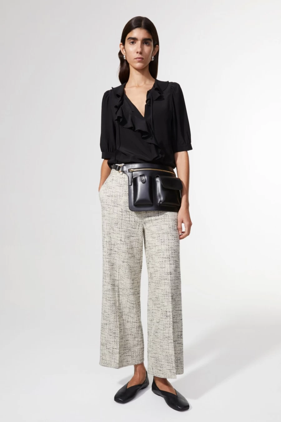 Rodebjer Women's Black Xilla Silk Blouse - Elegant Silk Top for Women