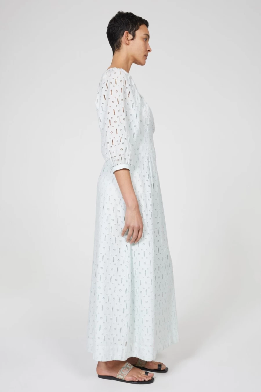 Rodebjer Rivoli Broderie Dress for Women in Ocean Mint - Embroidered Summer Dress