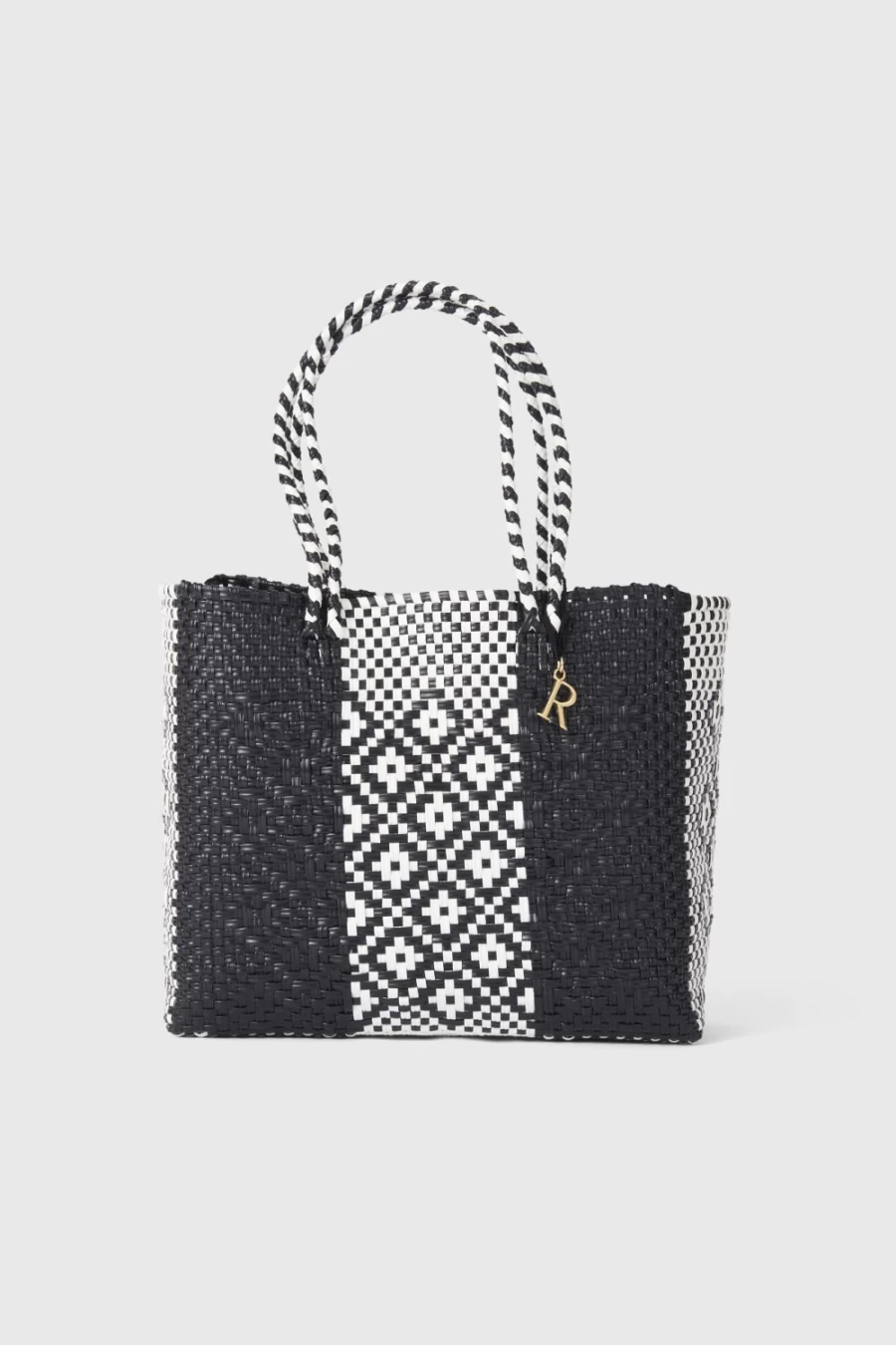 Rodebjer Black/White Market Tote Bag for Women - Stylish & Spacious Carryall