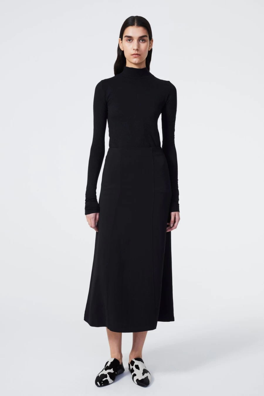Rodebjer Marie Long Skirt for Women - Elegant Black Maxi Skirt