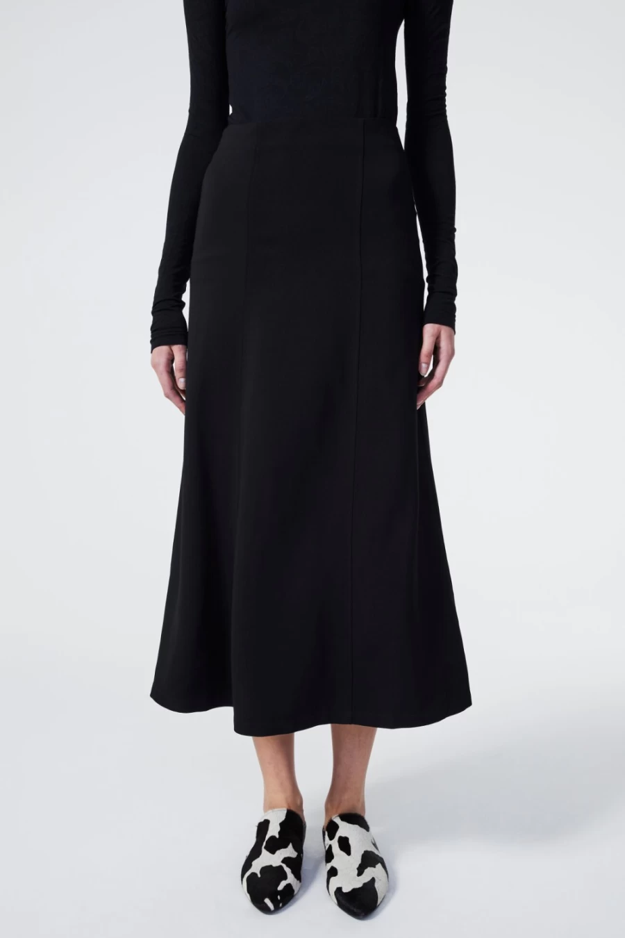 Rodebjer Marie Long Skirt for Women - Elegant Black Maxi Skirt