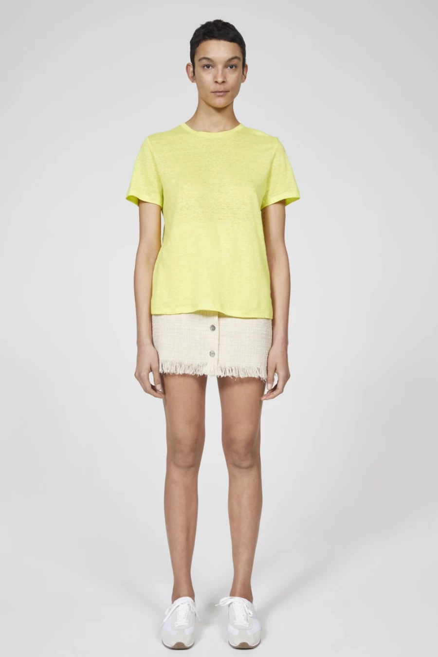 Rodebjer Women's Lime Ninja Linen T-Shirt - Breathable Summer Top