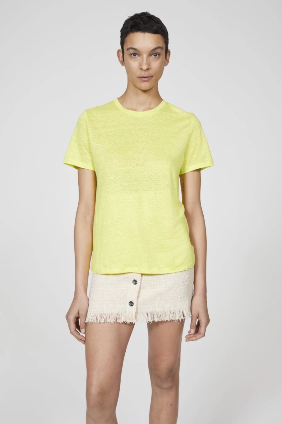 Rodebjer Women's Lime Ninja Linen T-Shirt - Breathable Summer Top
