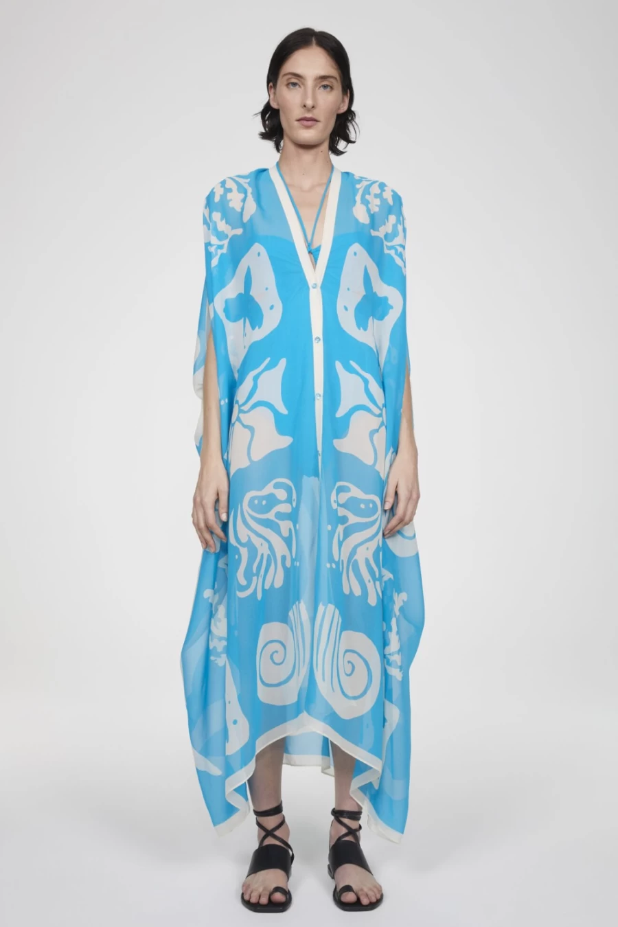 Rodebjer Women's Tropic Blue Agave Youthquake Caftan Dress