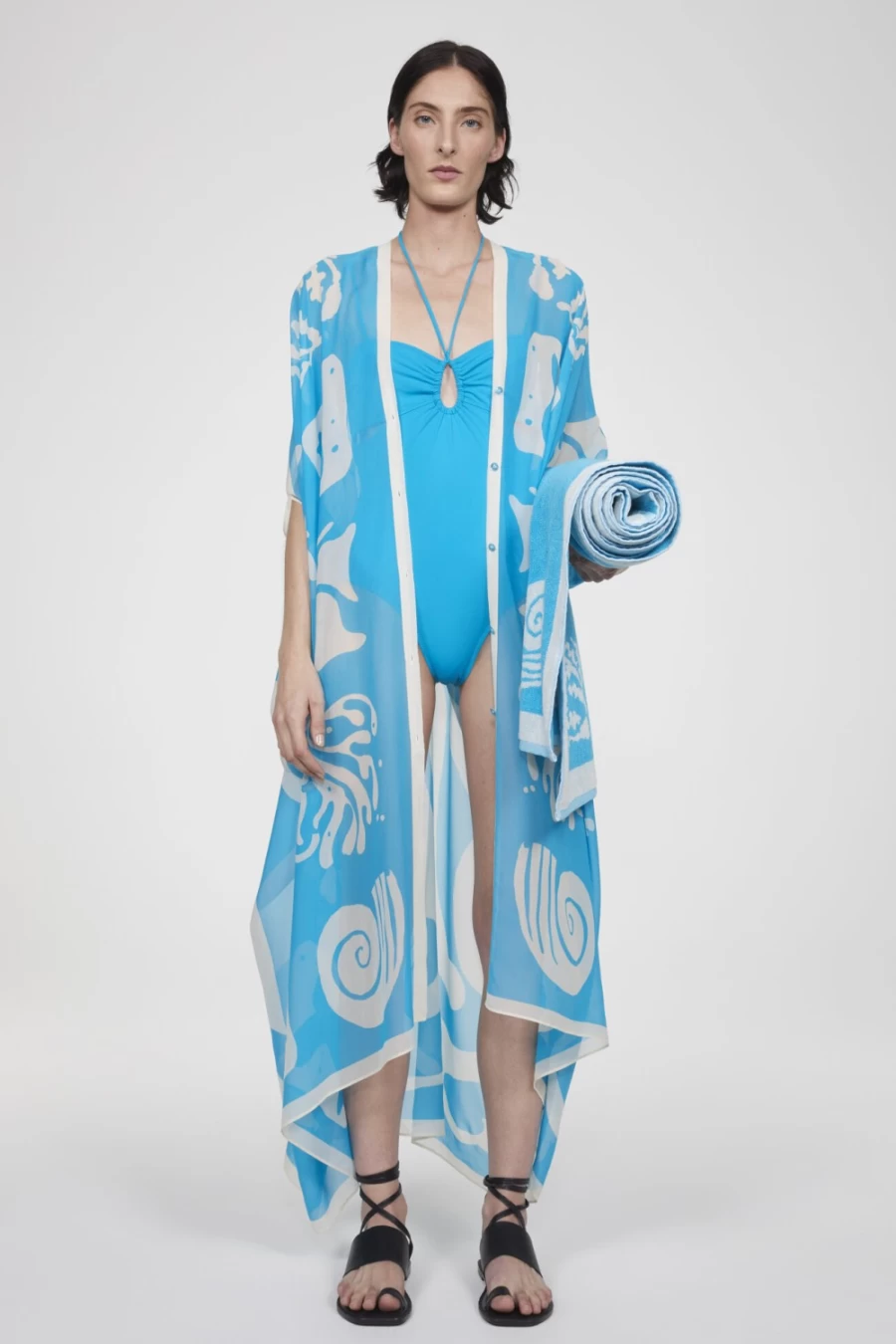 Rodebjer Women's Tropic Blue Agave Youthquake Caftan Dress