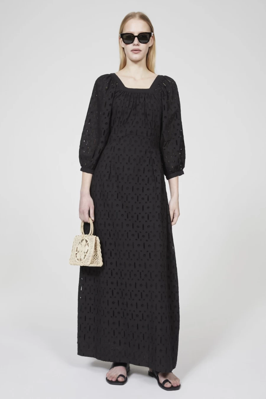 Rodebjer Woman's Black Rivoli Broderie Dress - Elegant Embroidered Style