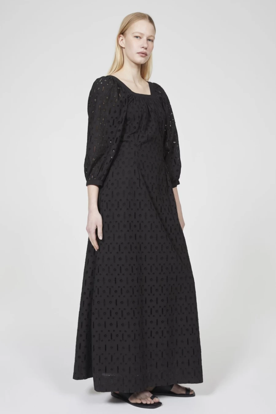 Rodebjer Woman's Black Rivoli Broderie Dress - Elegant Embroidered Style