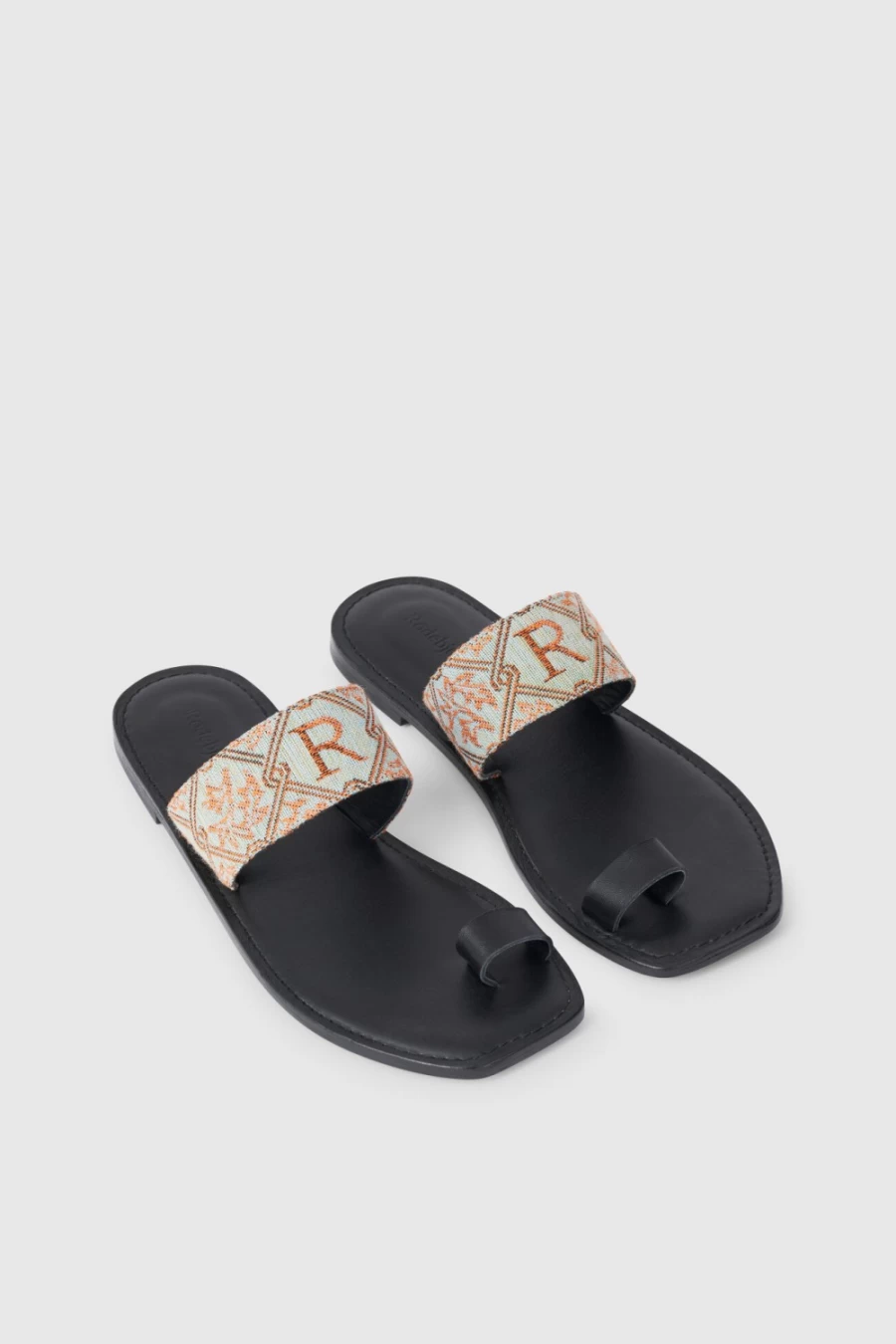 Rodebjer Women's Ocean Mint Kate Logo Sandals - Comfortable Beach Footwear