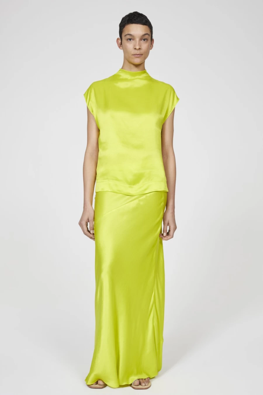Rodebjer Women's Lime Sleeveless Top - Carlie Stylish Summer Blouse
