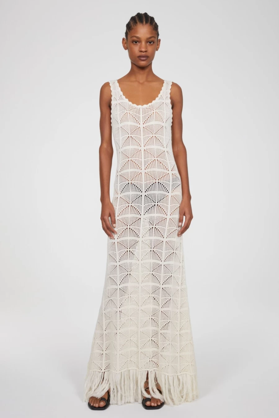 Rodebjer Women's Linen Crochet Dress - Salerno Style Summer Boho Chic