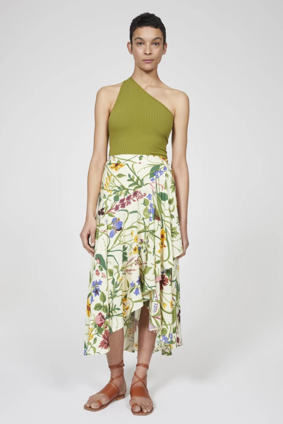 Rodebjer Women's Alva Jobs Print Skirt in Butter Milk