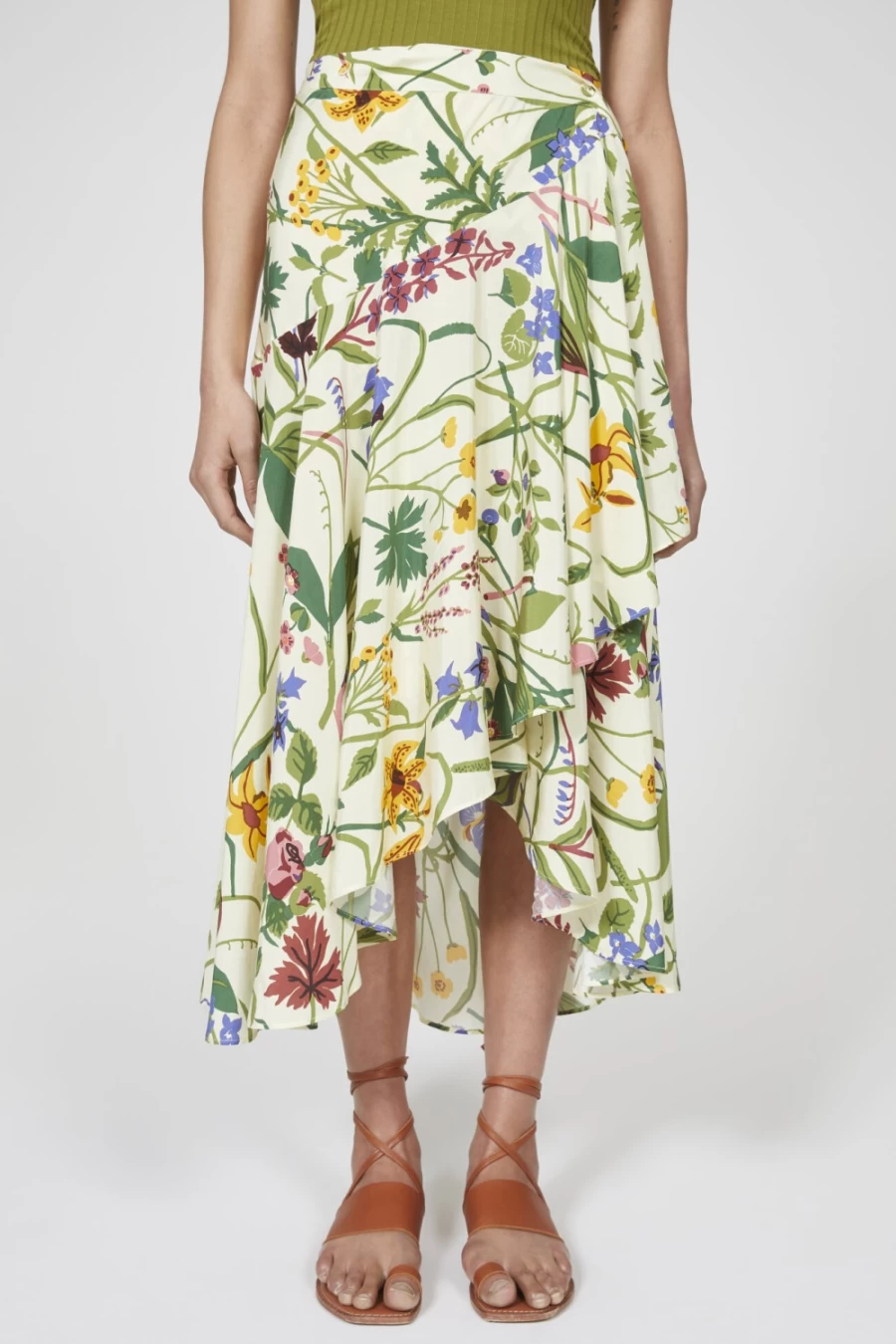 Rodebjer Women's Alva Jobs Print Skirt in Butter Milk