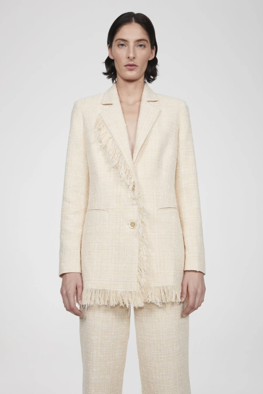 Rodebjer Women's Canvas Viv Oversized Blazer Coat - Tailored Relaxed Fit Jacket