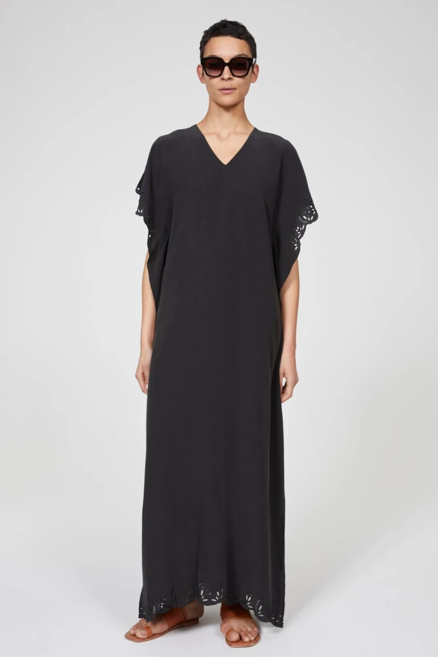 Rodebjer Women's Saturnus Maxi Dress in Black - Elegant Long Boho Chic Style