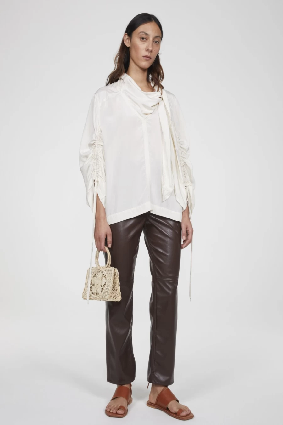 Rodebjer Women's Linen Mona Drapy Blouse - Elegant Loose Fit Top