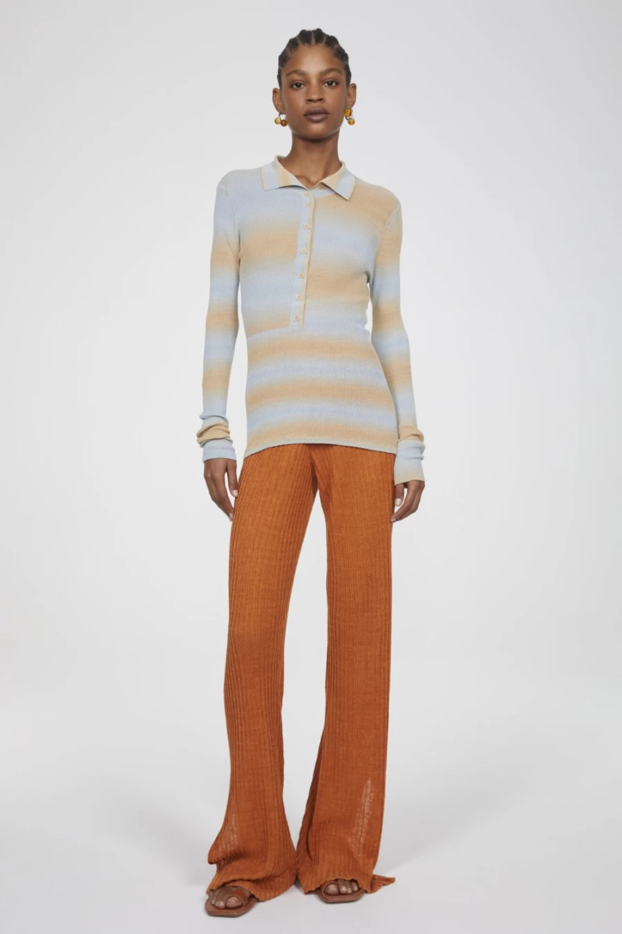 Rodebjer Women's Golden Brown Rosa Linen Pants - Comfortable & Stylish Summer Trousers