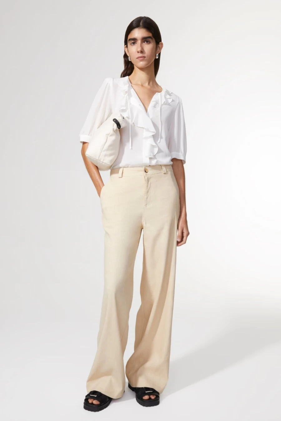 Rodebjer Women's Off White Xilla Silk Blouse - Elegant Luxury Top