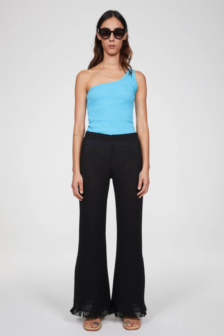 Rodebjer Women's Tropic Blue Luna One Shoulder Top